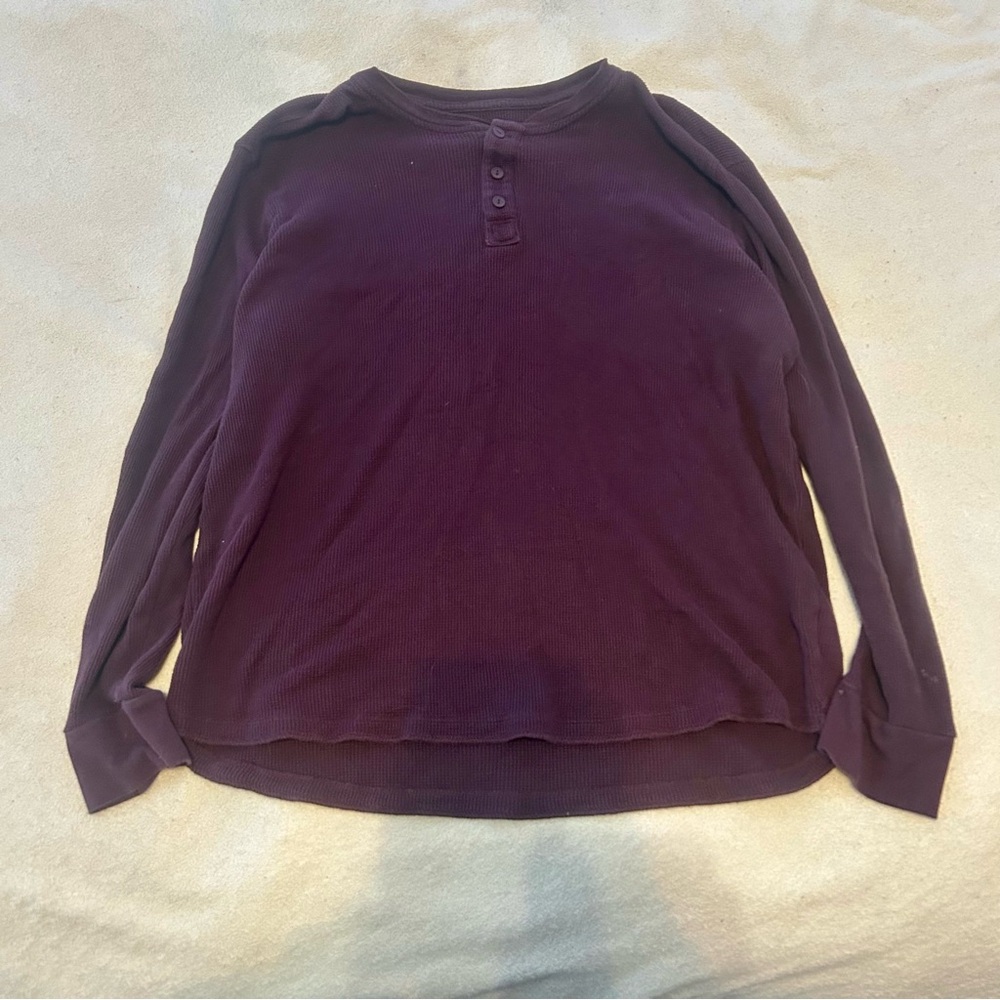 GAP Men’s Rich Purple Long Sleeve Tee